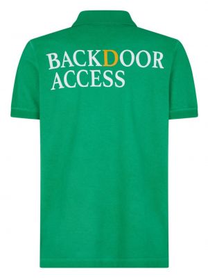 Raštuotas medvilninis polo marškinėliai Dsquared2 žalia