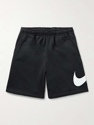 Шорты с принтом из джерси Nike черные