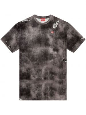 T-shirt aus baumwoll Diesel grau