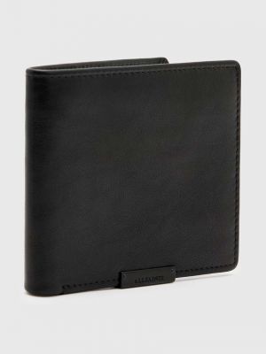 Usnjena denarnica Allsaints črna
