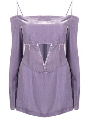 Rochie mini de catifea Kim Shui