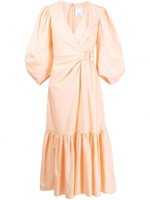 Миди рокля с катарама Acler оранжево