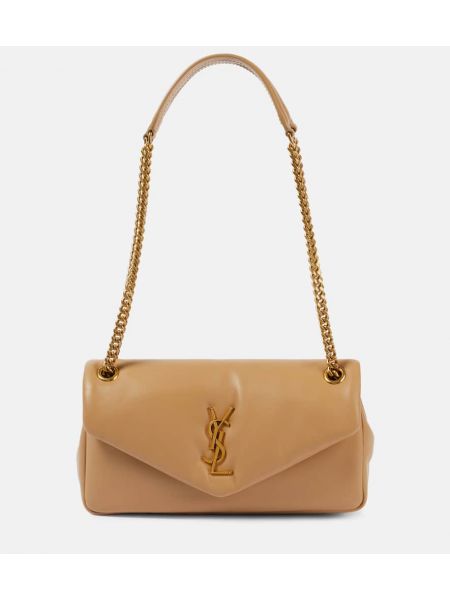 Læder kædetasker Saint Laurent beige