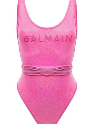 Слитный купальник Balmain розовый