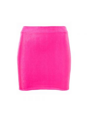 Aksamitna mini spódniczka Vetements różowa