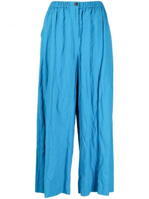 Bavlněné volné kalhoty s knoflíky na zip Jason Wu - modrá