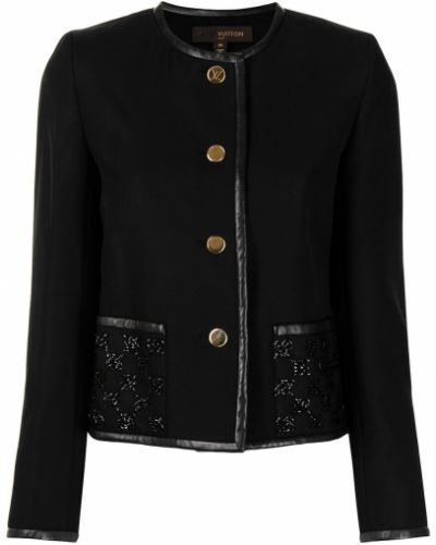 Пиджак с вышивкой Louis Vuitton, черный