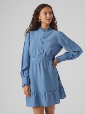 Robe chemise Vero Moda bleu