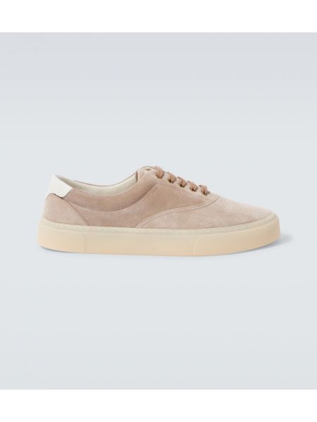 Sneakers in pelle scamosciata Brunello Cucinelli beige