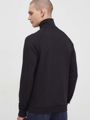 Bluza rozpinana bawełniana z nadrukiem Boss czarna