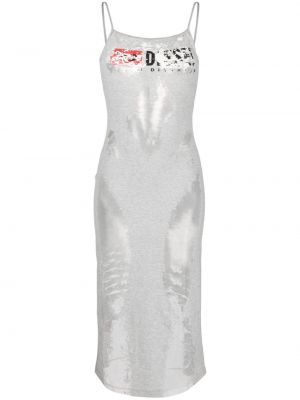 Kleid mit print Diesel grau