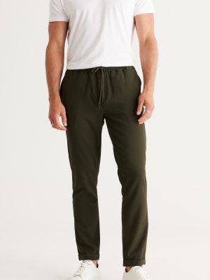 Slim fit běžecké kalhoty s kapsami Ac&co / Altınyıldız Classics khaki