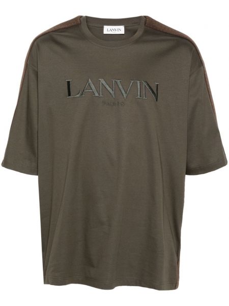 Pamuk işlemeli tişört Lanvin yeşil