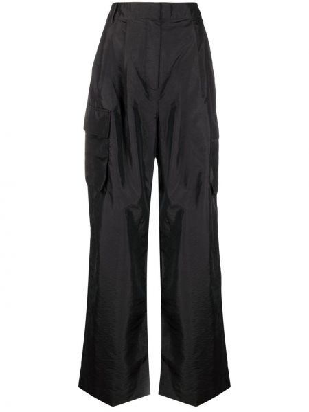 Pantalones cargo de cintura alta Tibi negro