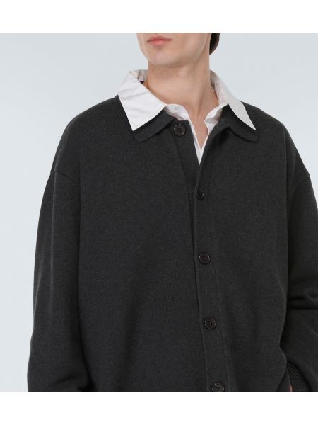 Cardigan en coton en coton en tricot The Frankie Shop noir