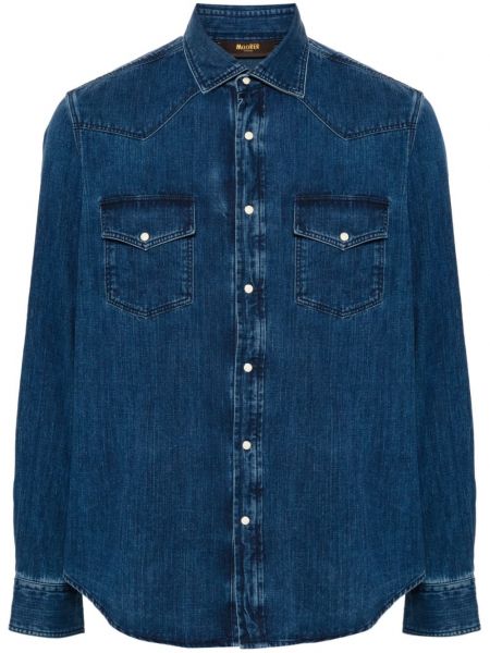 Chemise en jean Moorer bleu