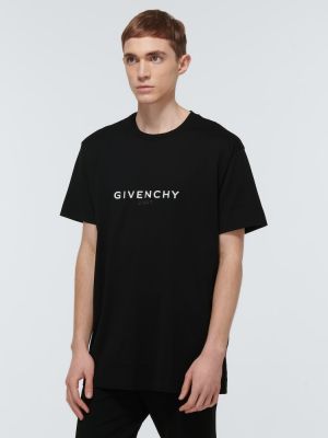 Oversized bombažna majica Givenchy črna