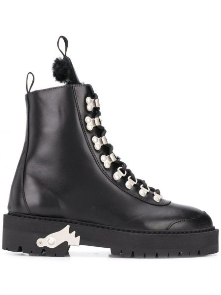 Trapery skórzane Off-white - biały