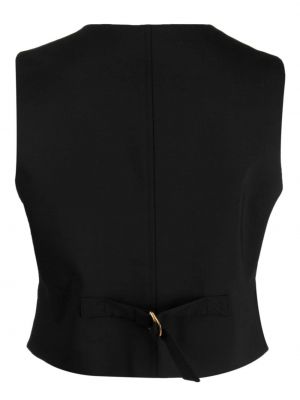 Péřová vesta s knoflíky Veronica Beard černá