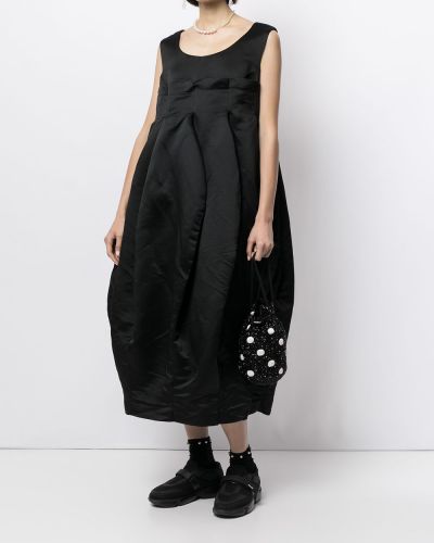 Kleid mit plisseefalten Comme Des Garçons schwarz