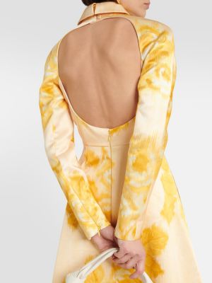 Vestido largo de flores Emilia Wickstead amarillo