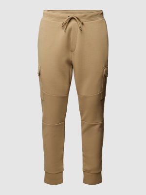 Spodnie sportowe w jednolitym kolorze Polo Ralph Lauren khaki