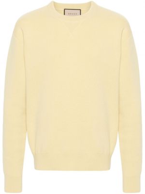 Sweter z kaszmiru Gucci żółty
