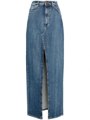 Džínová sukně s vysokým pasem 3x1 modré