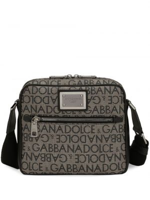 Žakárová kabelka s potlačou Dolce & Gabbana