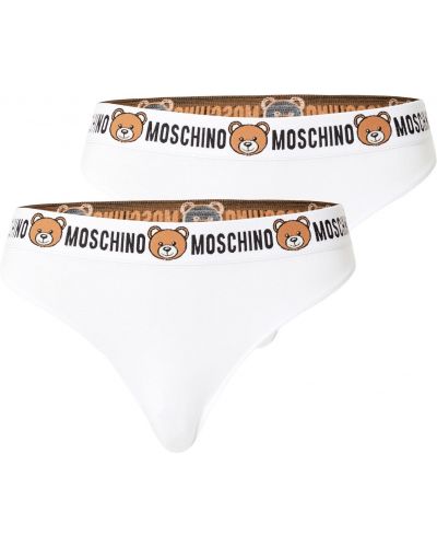 Moschino Underwear Nohavičky  hnedá / čierna / biela
