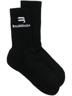 Trykt sokker Balenciaga svart