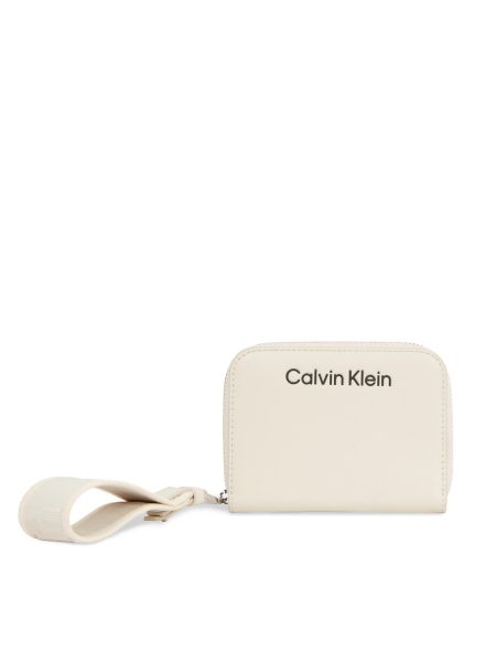Portfel Calvin Klein beżowy