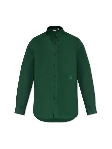 Haftowana koszula Burberry zielona