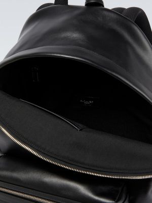 Kožni ruksak Saint Laurent crna