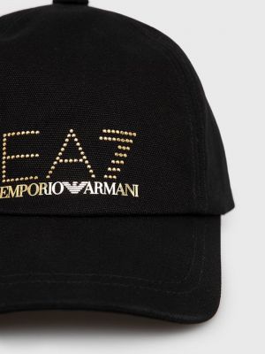 Хлопковая кепка Ea7 Emporio Armani черная
