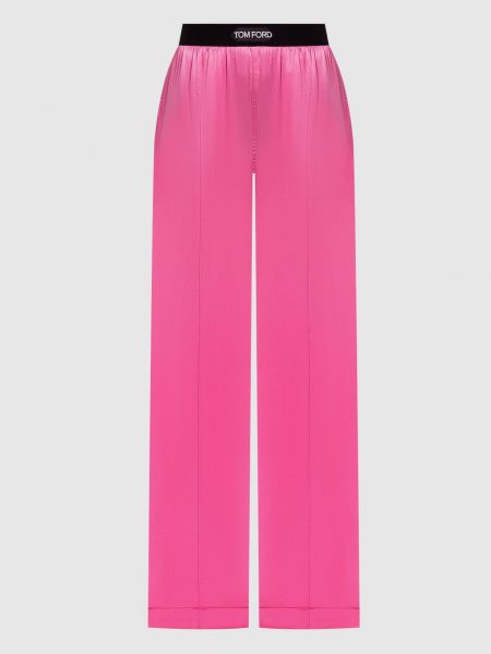 Шелковые брюки Tom Ford розовые