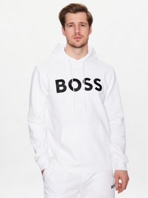 Majica dugih rukava sa dugačkim rukavima bootcut Boss bijela