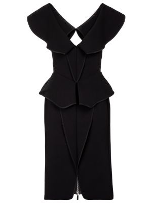 Sukienka midi z dekoltem w serek Maticevski czarna