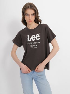 Чорна футболка Lee
