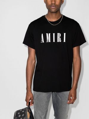 Camiseta de cuello redondo Amiri negro