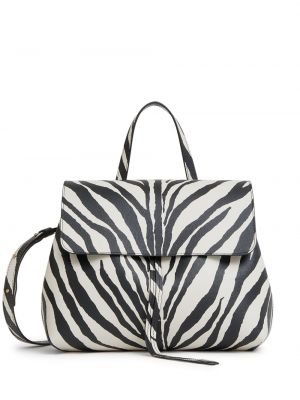 Kožená nákupná taška s potlačou so vzorom zebry Mansur Gavriel