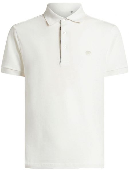 Poloshirt med broderier Etro hvid