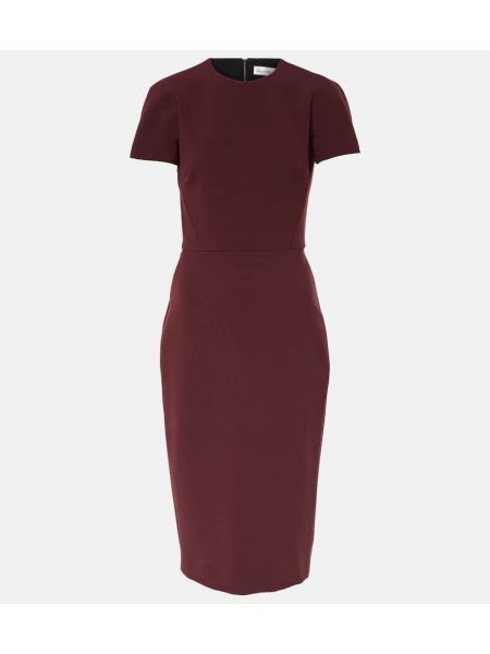 Midi kjole Victoria Beckham brun