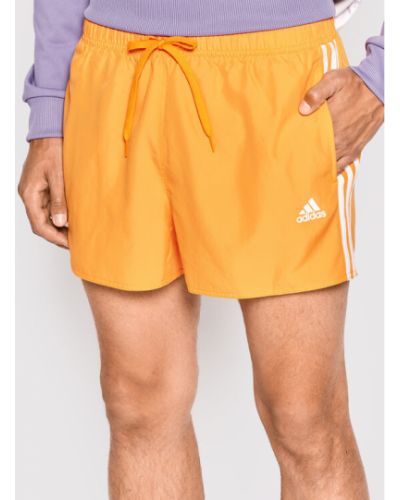 Csíkos rövidnadrág Adidas narancsszínű