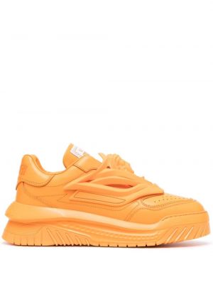 Chunky bőr sneakers Versace narancsszínű