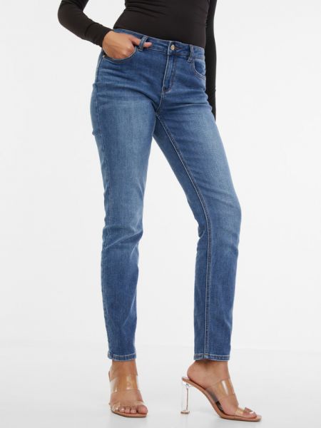 Niebieskie jeansy skinny Orsay
