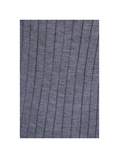 Jersey cuello alto de cachemir a rayas de tela jersey Prada gris