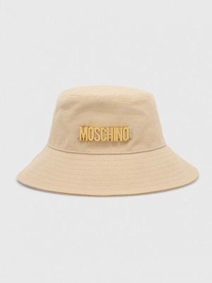 Beżowy kapelusz bawełniany Moschino