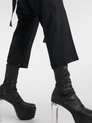Pantalones de chándal de tela jersey Rick Owens negro