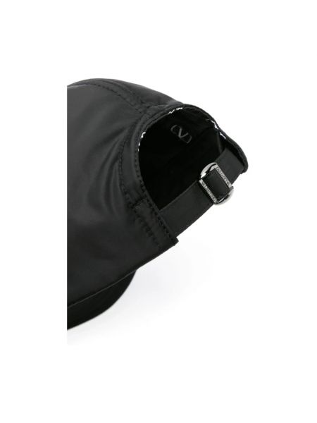Nylonowa czapka z daszkiem Valentino Garavani czarna